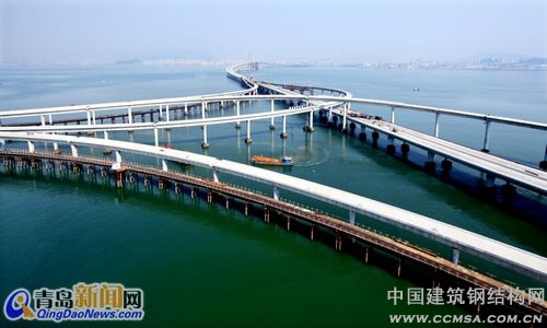 海灣大橋?qū)?ldquo;青島、紅島、黃島”串聯(lián)起宏偉大青島